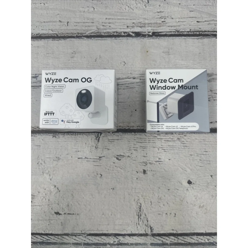 Wyze WYZECGS Cam OG Wired 1080p Smart Security Camera + Window Mount WYZEWMV2